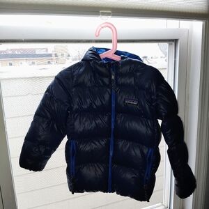Patagonia Hi-Loft Down Sweater Hoody Navy Insulated Jacket